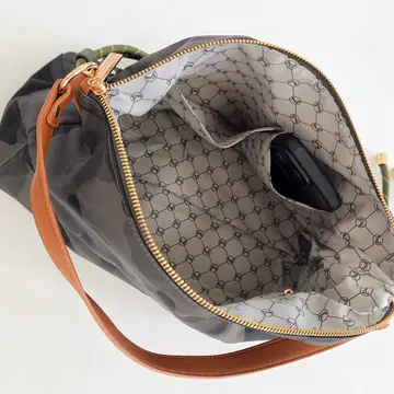 Pretty Simple Nikki Nylon Slouchy Shoulder Bag in Navy