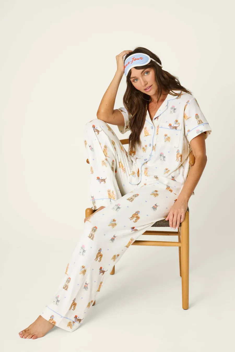 PJ Salvage Meet Me in Pawris 3-pc PJ Set in Ivory PJ Salvage Meet Me in Pawris 3-pc PJ Set in Ivory