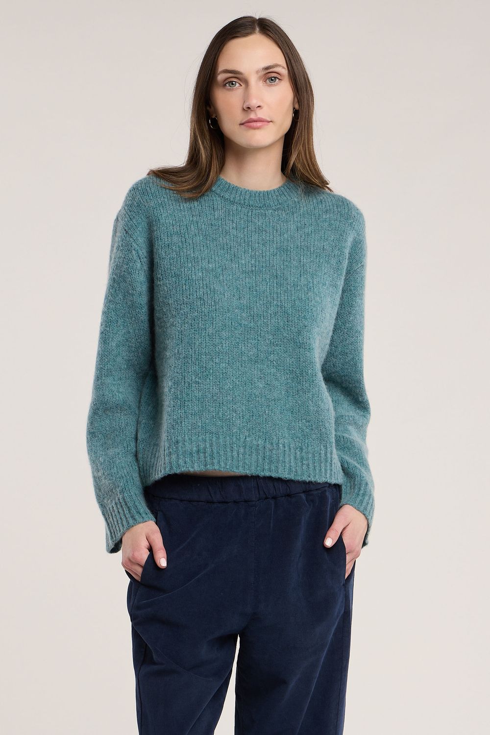Velvet June Cozy Cashmere Blend Sweater in Teal Velvet June Cozy Cashmere Blend Sweater in Teal
