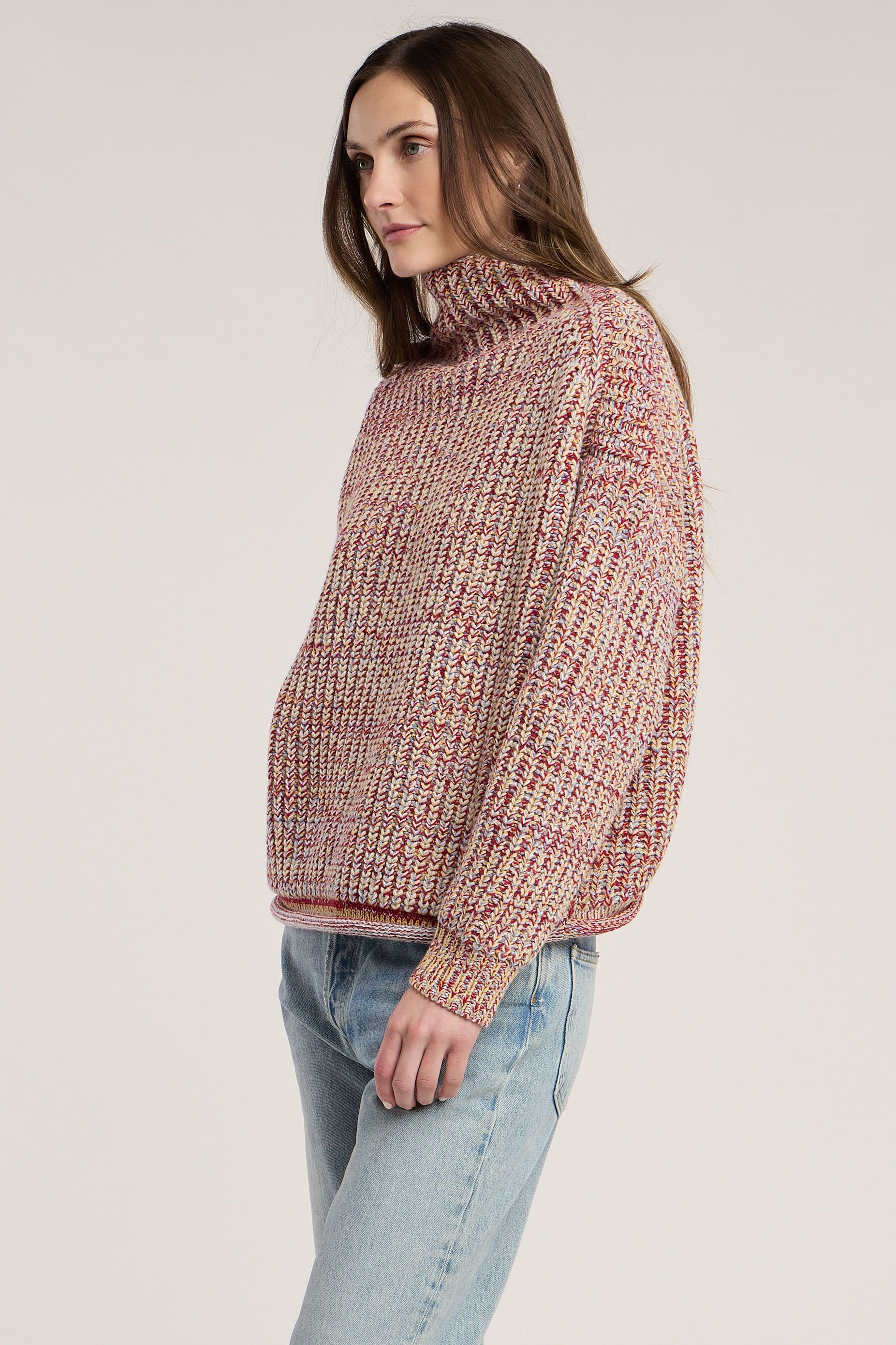 Velvet Dennie Chunky Marl Knit Sweater in Multi