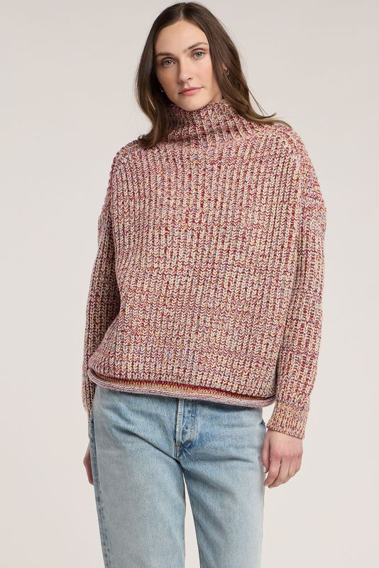 Velvet Dennie Chunky Marl Knit Sweater in Multi Velvet Dennie Chunky Marl Knit Sweater in Multi