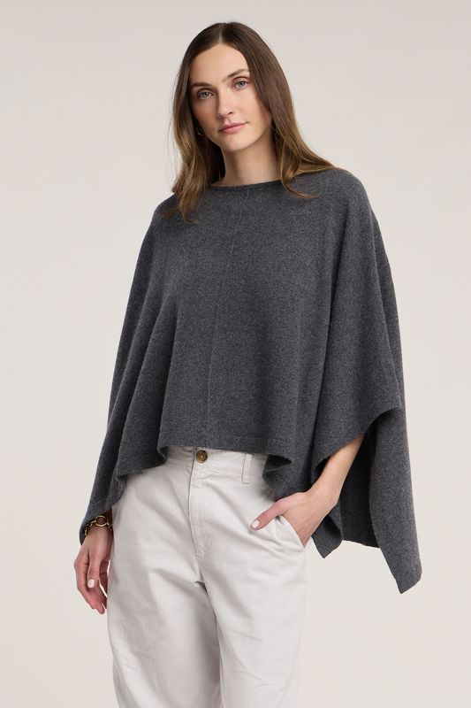 Velvet Gia Cozy Kashmir Top in Charcoal