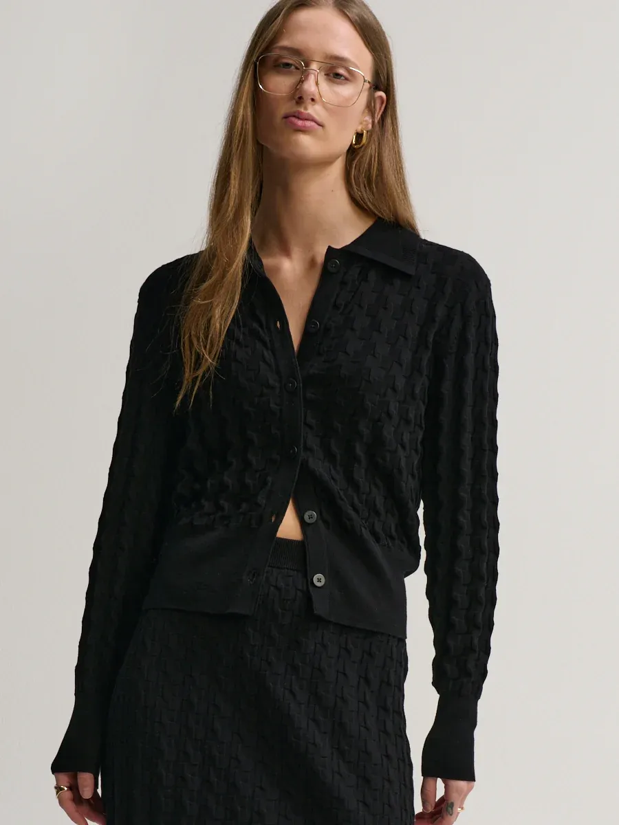 Margaret O'Leary Marley Cardigan in Black Margaret O'Leary Marley Cardigan in Black