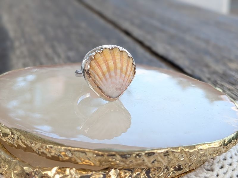 Savage Roots Hanalei Ring in Hawaiian Sunrise Shell, 14KGF & Sterling Silver Savage Roots Hanalei Ring in Hawaiian Sunrise Shell, 14KGF & Sterling Silver