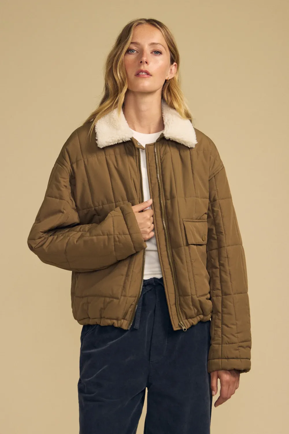 Velvet Noa Quilted Jacket in Outback Velvet Noa Quilted Jacket in Outback