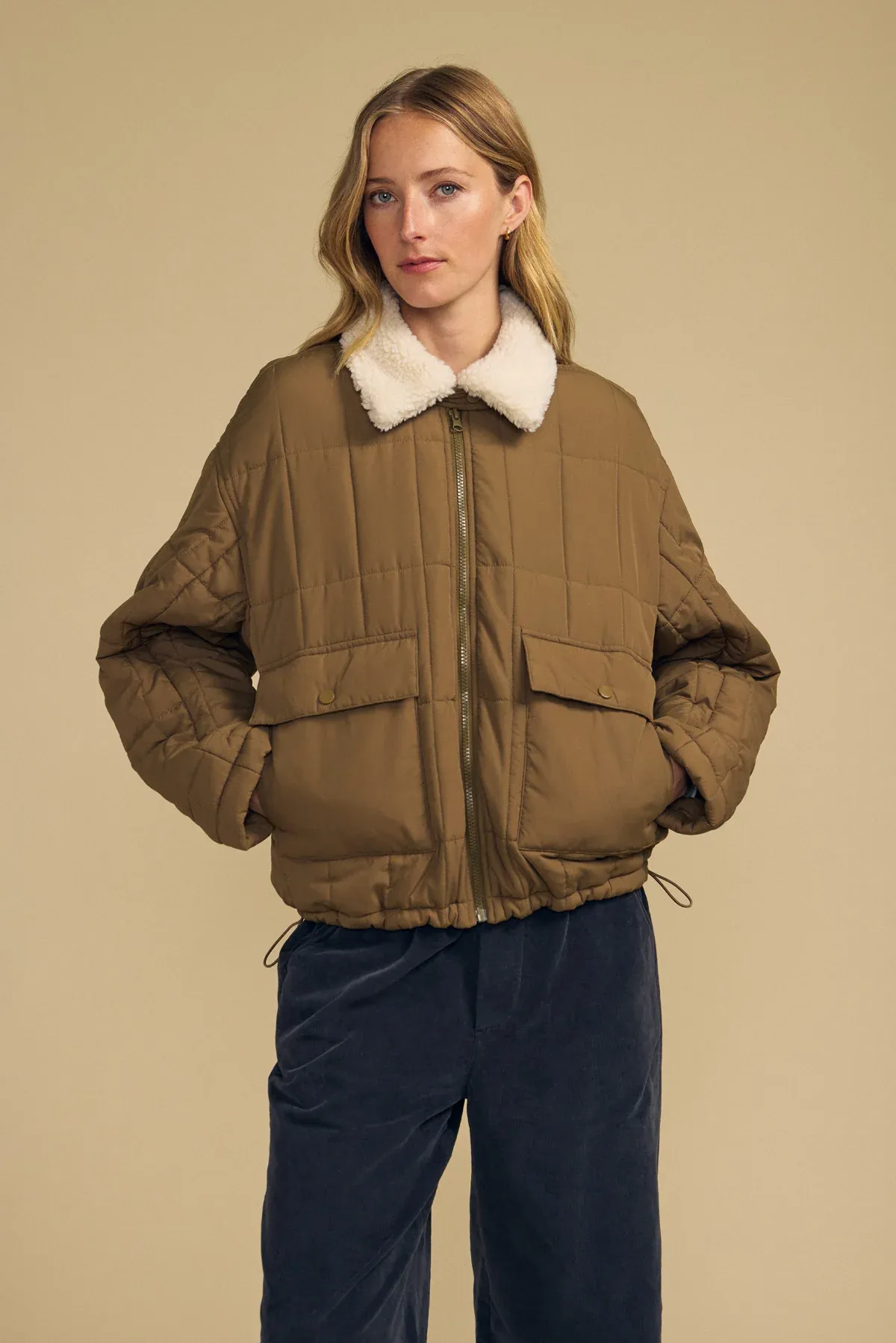 Velvet Noa Quilted Jacket in Outback