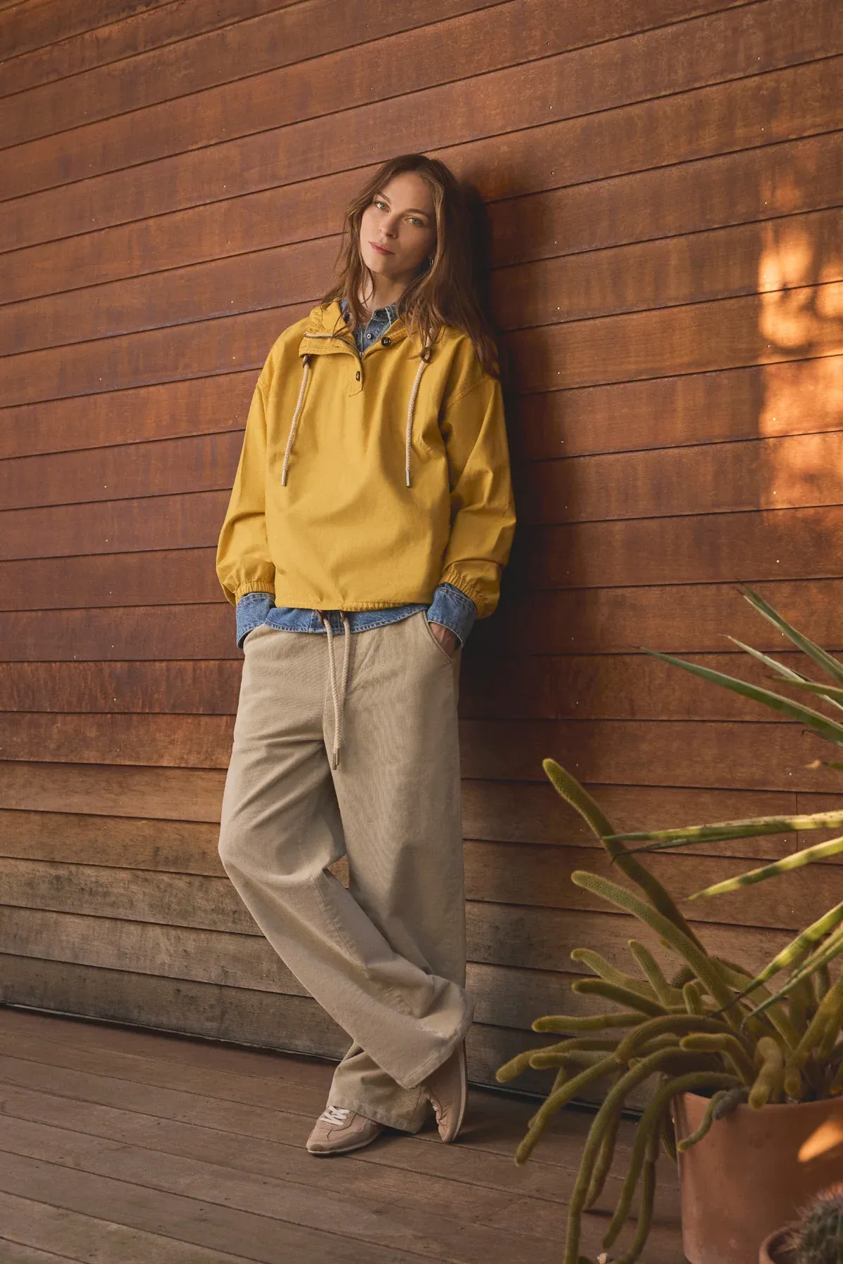 Velvet Bobbie Hoodie in Dandelion