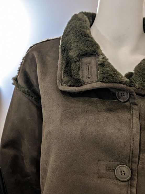Velvet Yves Reversible Faux Shearling Jacket in Hunter Green