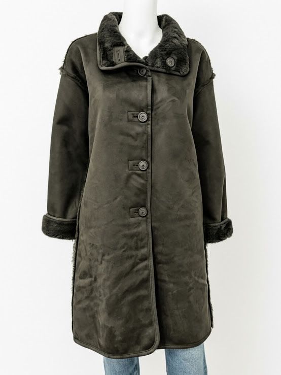 Velvet Yves Reversible Faux Shearling Jacket in Hunter Green Velvet Yves Reversible Faux Shearling Jacket in Hunter Green