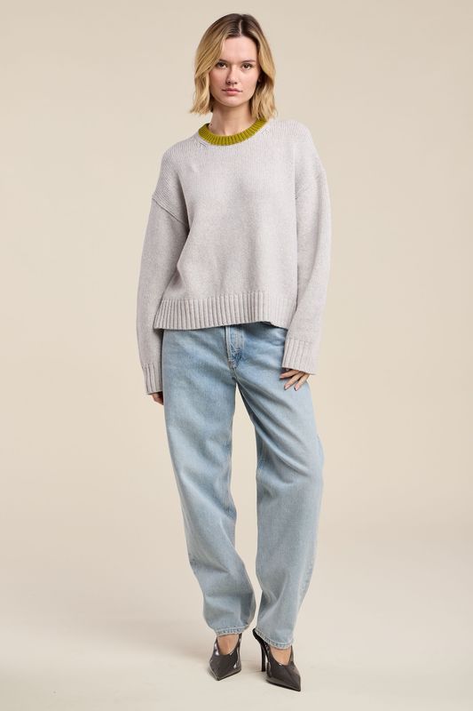 Velvet Calen Cozy Kashmir Air Sweater in Light Heather