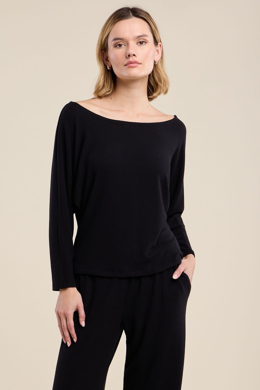 Velvet Cecilia Kashmir Knit Top in Black