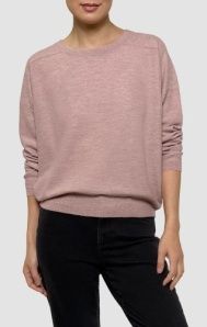 Eileen Fisher Fine Felted Wool Boxy Sweater in Opal
