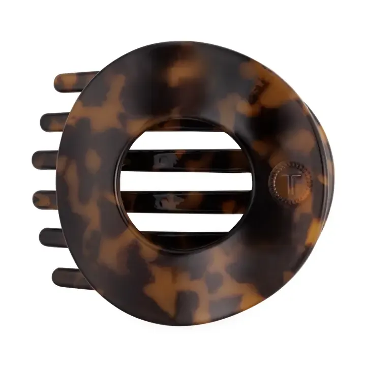 Teleties Medium Flat Circle Hair Clip in Tortoise Teleties Medium Flat Circle Hair Clip in Tortoise