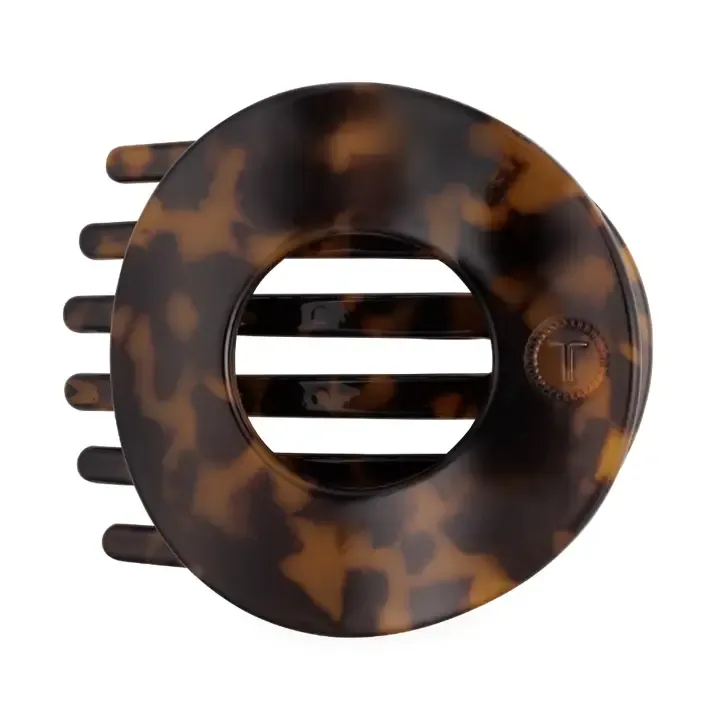 Teleties Small Flat Circle Hair Clip in Tortoise Teleties Small Flat Circle Hair Clip in Tortoise