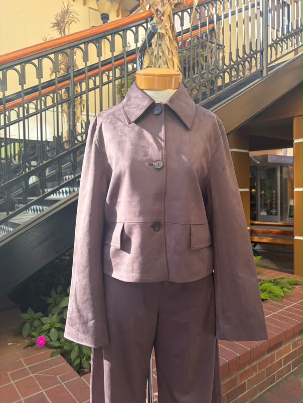 Velvet Camryn Faux Suede Jacket in Mole