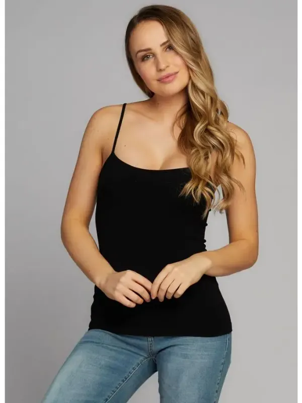 C'est Moi Bamboo Cami in Black C'est Moi Bamboo Cami in Black