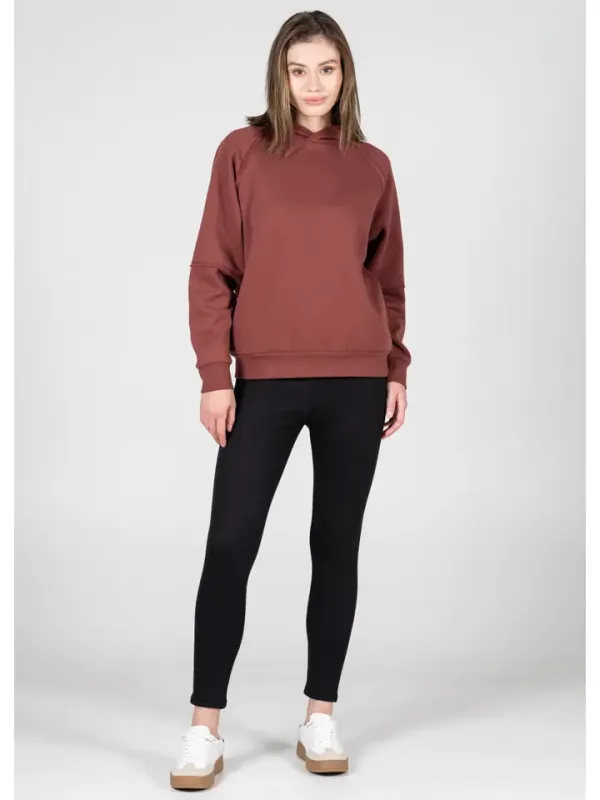 C'est Moi Viscose Sherpa Lined Leggings in Black