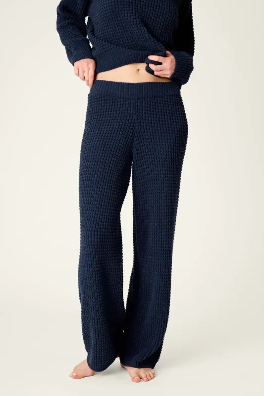PJ Salvage Cozy Chenille Waffle Lounge Pants in Deep Navy PJ Salvage Cozy Chenille Waffle Lounge Pants in Deep Navy