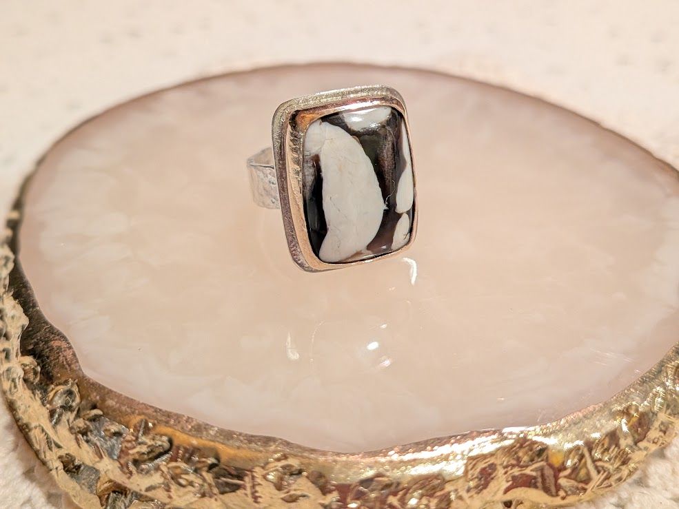 Savage Roots Sarasota Ring in Peanut Jasper, Sterling Silver & 14KGF