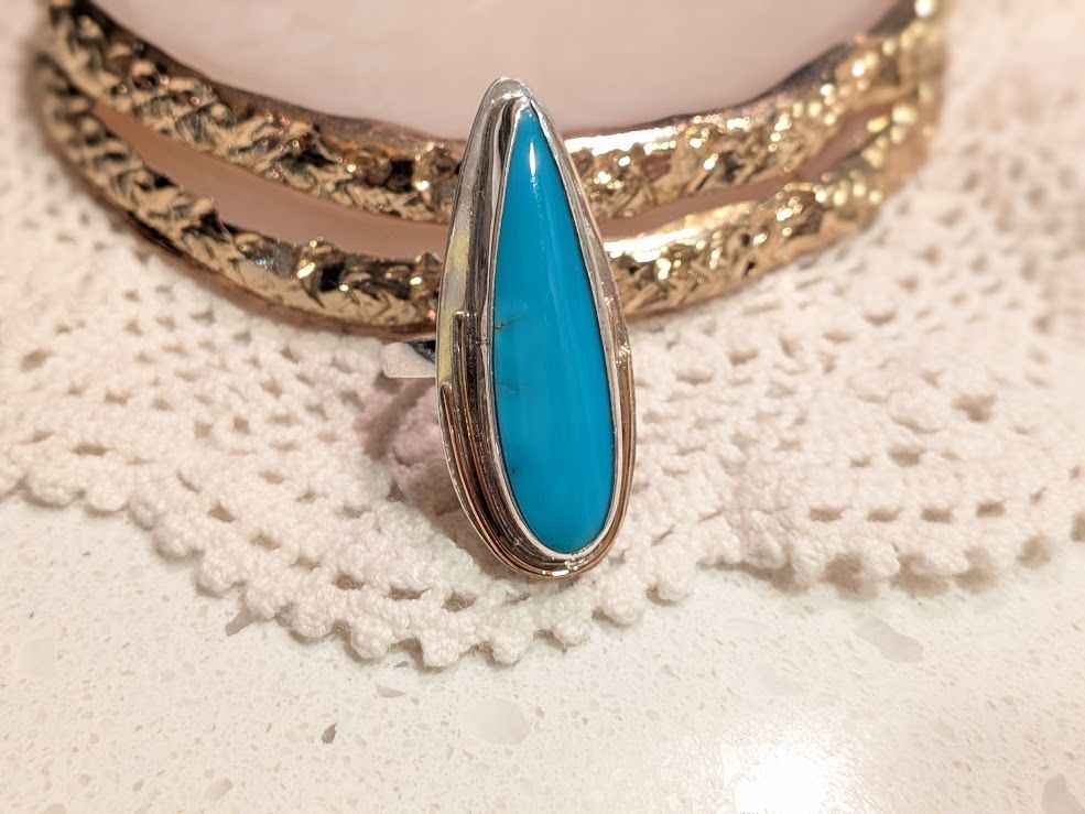 Savage Roots Cruz Ring in Turquoise, Sterling Silver, 14KGF Savage Roots Cruz Ring in Turquoise, Sterling Silver, 14KGF