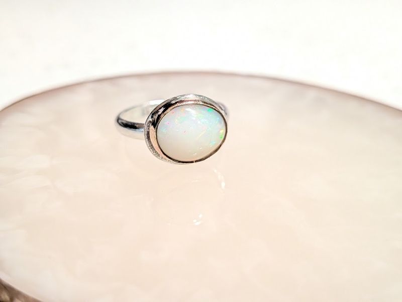 Savage Roots Greta Ring in Ethiopian Opal, Sterling Silver & 14KGF Savage Roots Greta Ring in Ethiopian Opal, Sterling Silver & 14KGF