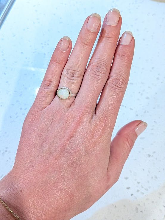 Savage Roots Greta Ring in Ethiopian Opal, Sterling Silver & 14KGF