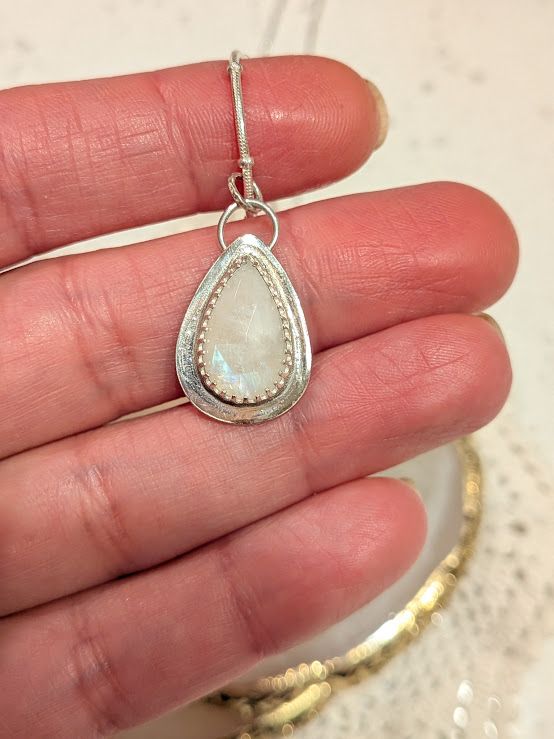Savage Roots Vina Necklace in Moonstone & Sterling Silver