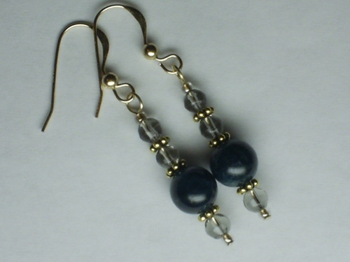 Apatite with Czech Glass ~ Gold Filled Earrings