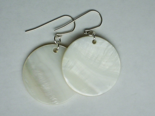 Blond Shells ~ Sterling Silver Earrings