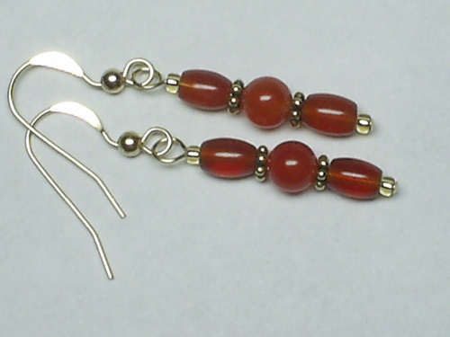 Carnelian ~ Gold Filled Earrings