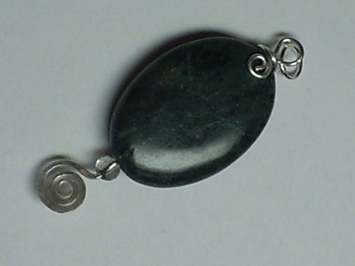 Green Jasper Pendant ~ Sterling Silver