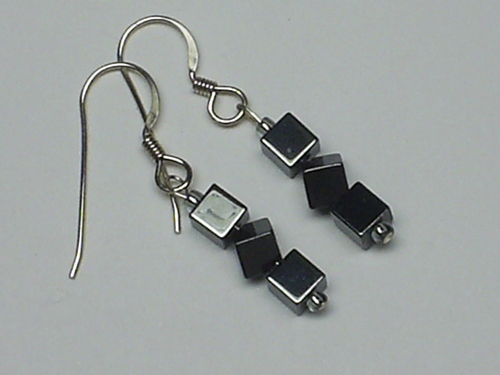 Hematite ~ Sterling Silver Earrings