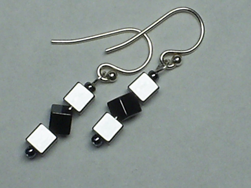 Hematite ~ Sterling Silver Earrings