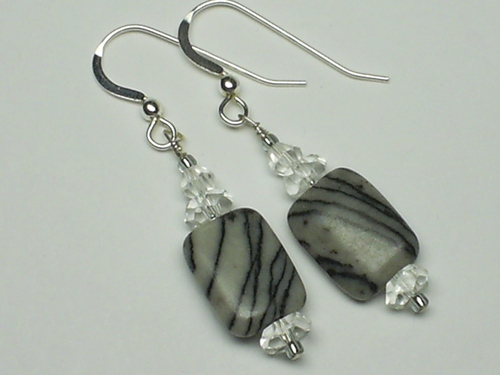 Zebra Jasper ~ Sterling Silver Earrings