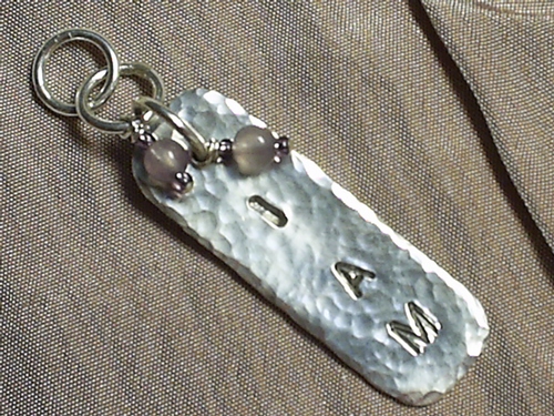Custom Hand Hammered &quot;I AM&quot; Tag ~ Sterling Silver