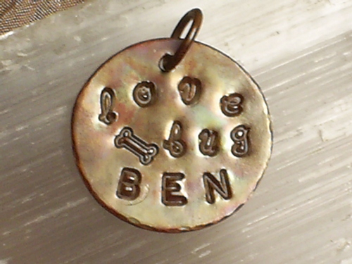 Custom Handmade Furry Friends Tags ~ Copper