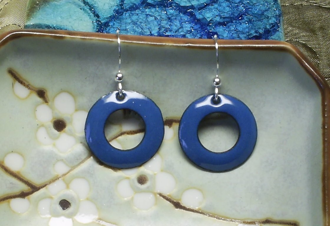 Peacock Enamel Orbits On Sterling