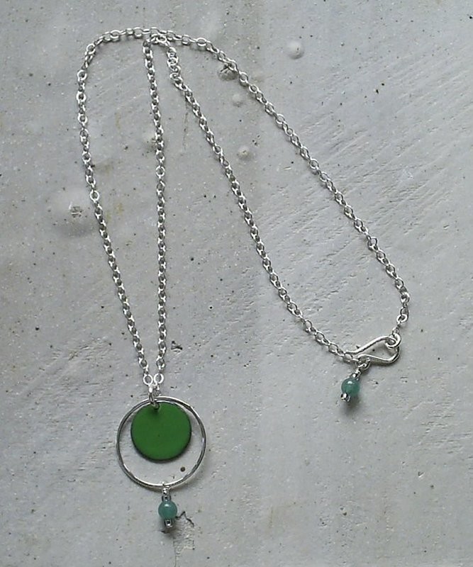 Chakra Love Heart Chakra on Sterling Silver Necklace 18&quot;