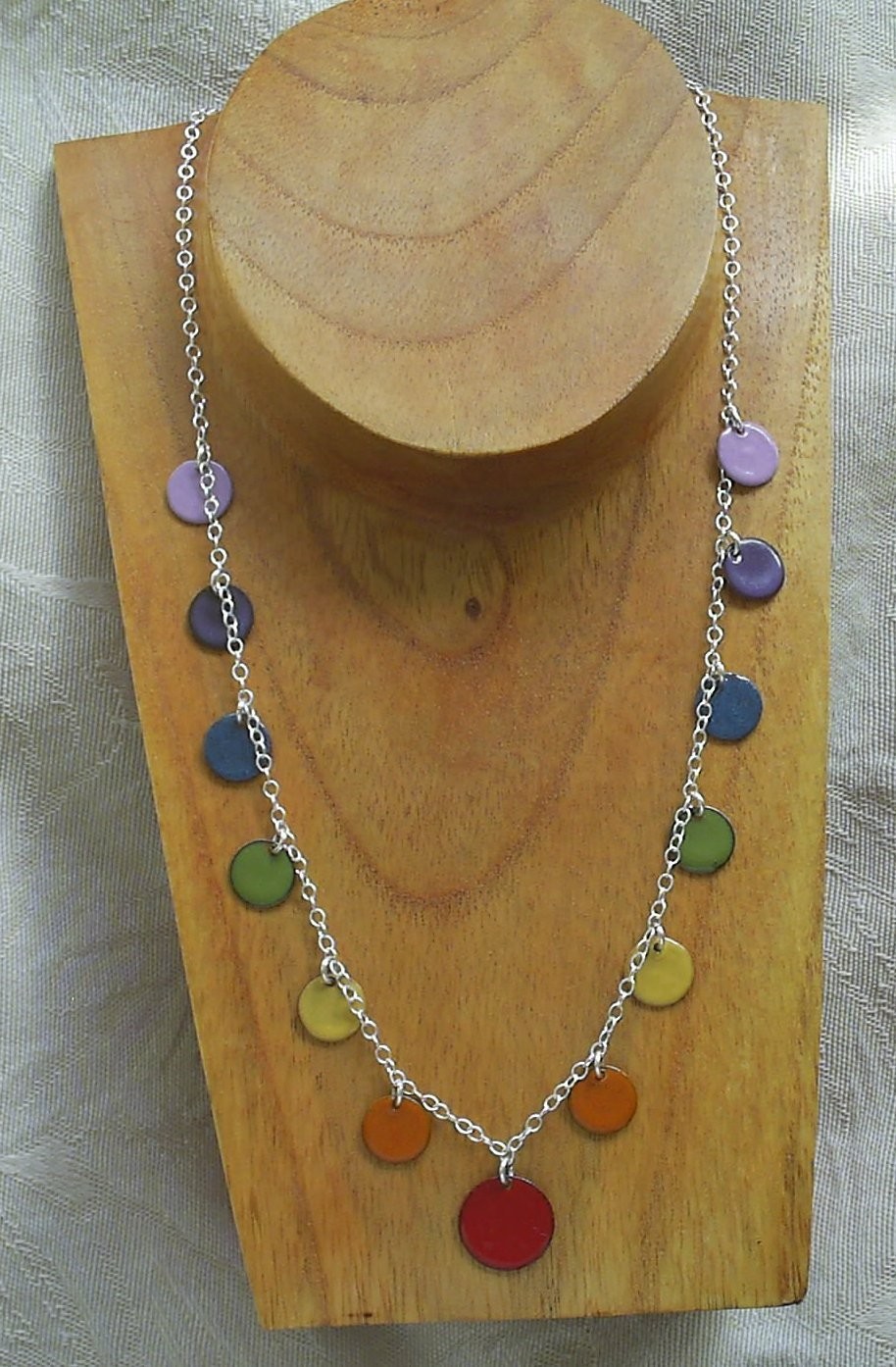 Chakra Love 7 Cascade Sterling Silver Necklace 18&quot;