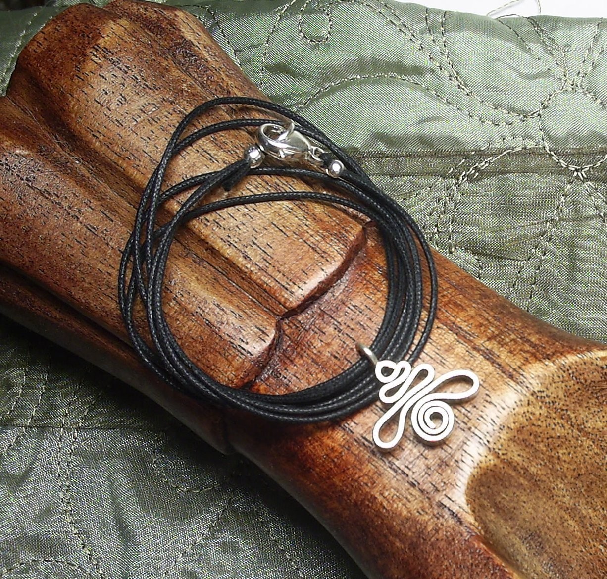 Fine Silver Squiggley Temple
