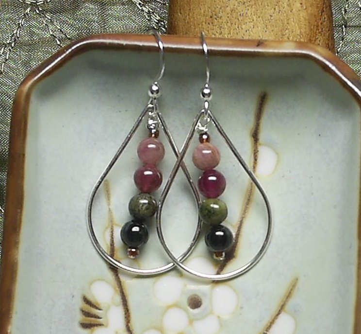 Tourmaline Sterling Teardrops