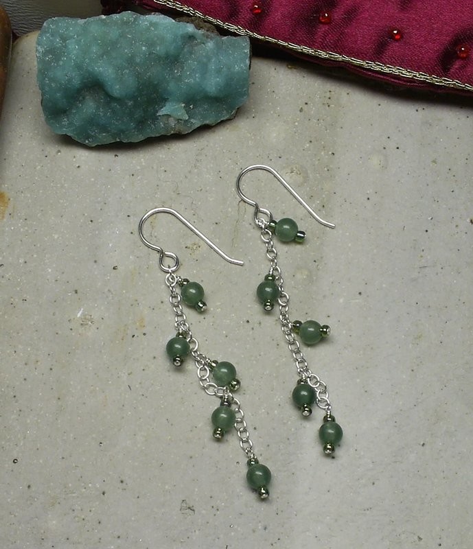 Aventurine Single Cascade Dangles