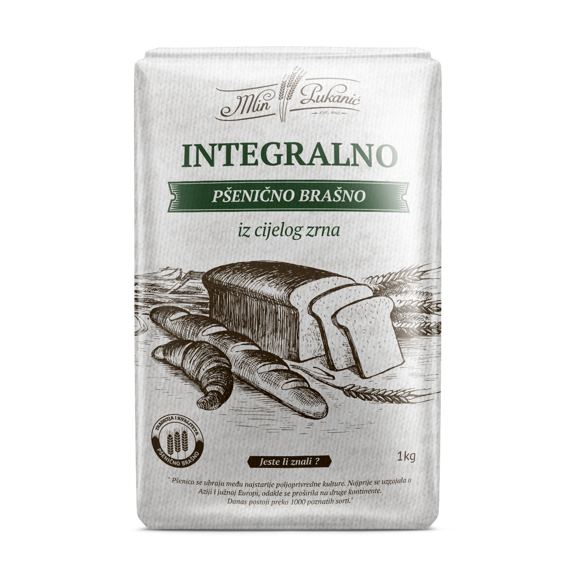 Integralno pšenično brašno 1 kg