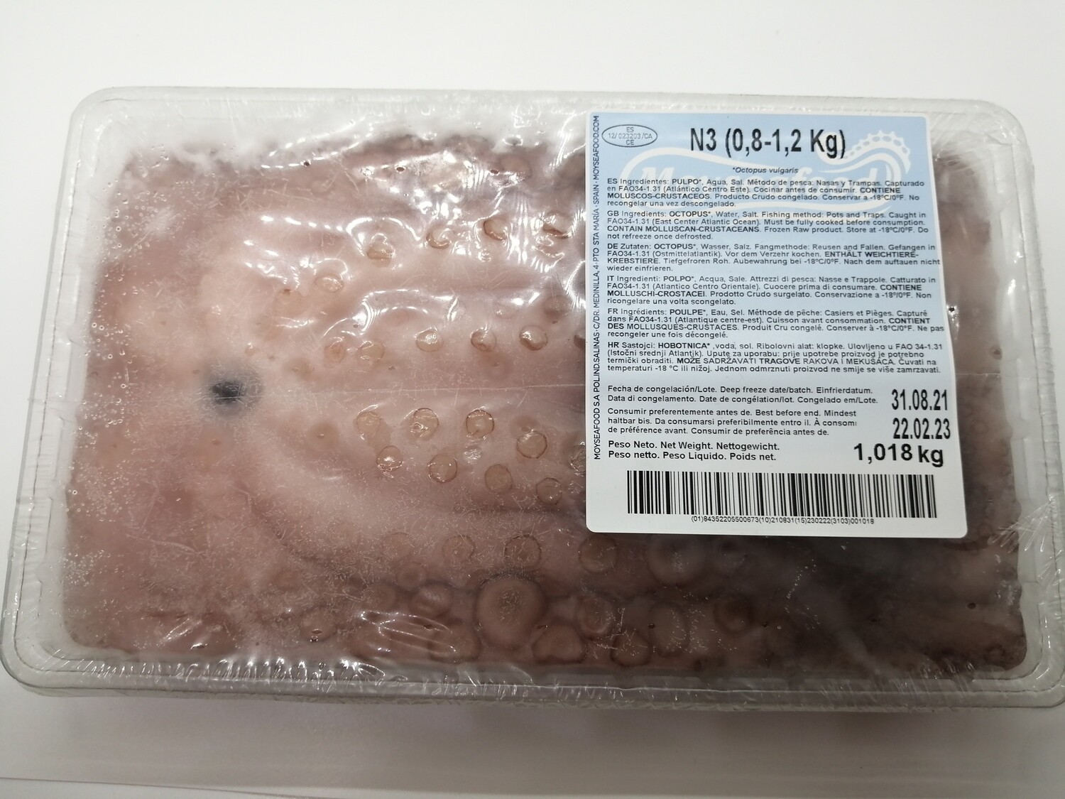 Hobotnica očišćena cca 0,950kg