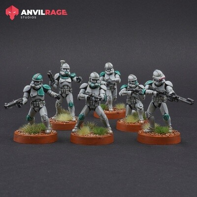 Modular Clone Troopers STL files for 3D printing painted by Anvilrage Studios