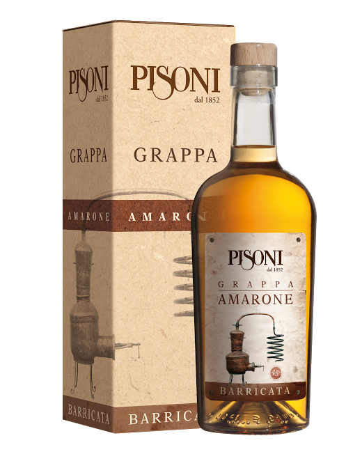 Pisoni Grappa Barricata di Amarone 24 mesi di invecchiamento