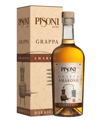 Pisoni Grappa Barricata di Amarone 24 mesi di invecchiamento
