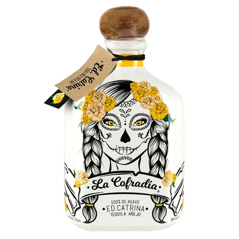 Tequila La Cofradía Catrina Añejo Cerámica
