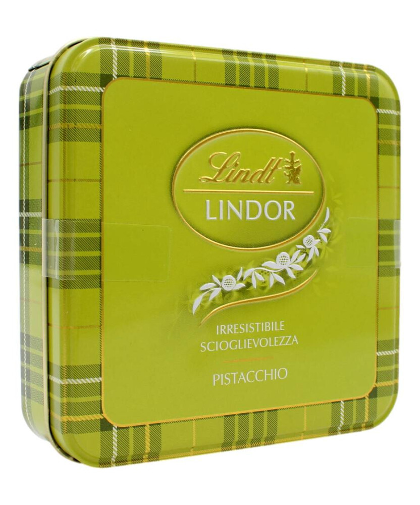 LINDT SCATOLA IN METALLO CON LINDOR PISTACCHIO 175 GR
