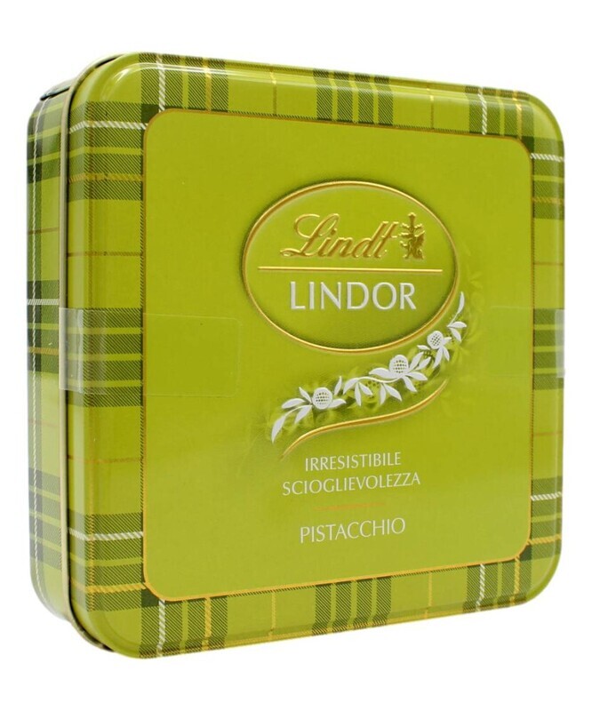 LINDT SCATOLA IN METALLO CON LINDOR PISTACCHIO 175 GR